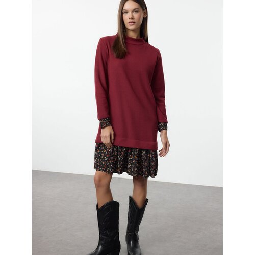 Trendyol Ženska haljina Twoaw25El00282, Bordo Cene