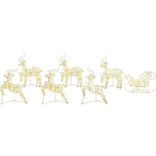 vidaXL LED irvasi s 40 LED svjetlima 7 pcs Zlatno PET Cijene