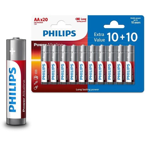 Philips AA LR6 Blister 10+10 alkalne baterije Cene