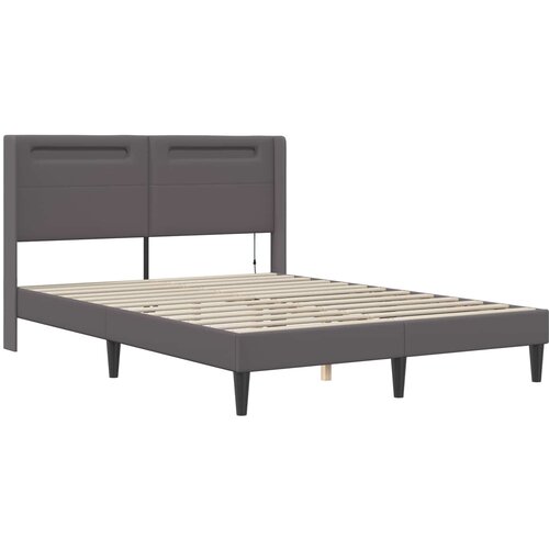  Okvir kreveta s madracem Siva 120 x 200 cm Umjetna koža Slike