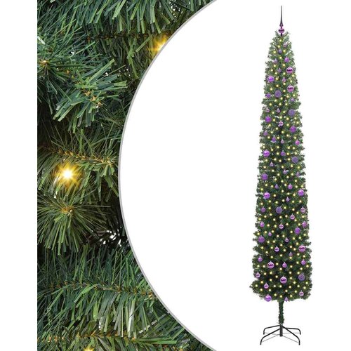 VidaXL Umjetno božićno drvce Zelena 270 cm PVC i čelik i plastika Slike