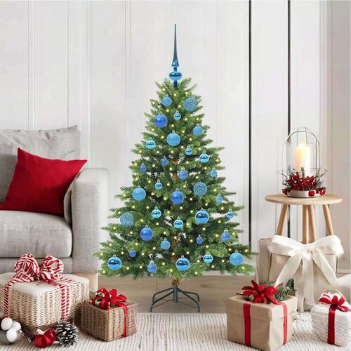 vidaXL Umestno božično drevo med 150 LED Zelena 120 cm PE in PVC Cene