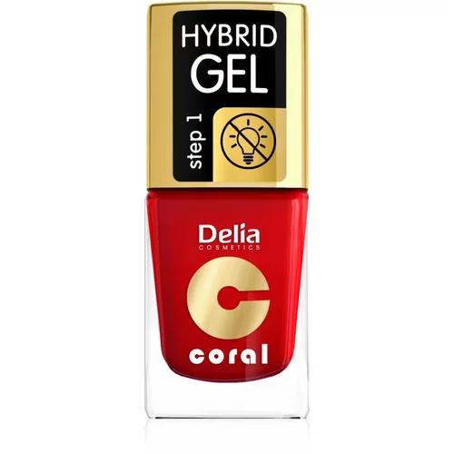 Delia Cosmetics Coral Nail Enamel Hybrid Gel gel lak za nohte odtenek 01 11 ml