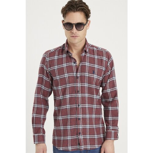 Dewberry G699 MEN&amp;#039;S SHIRT-BURGUNDY Slike