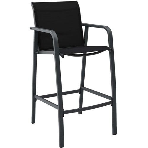 Maison Chic Vrtni barski stoli - Stol za vrt 2 kosa črn tekstil JS234, (21878605) Cene