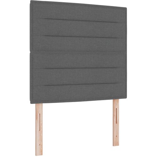  LED okvir za krevet s madracem Tamnosiva 90 x 190 cm Tkanina Slike