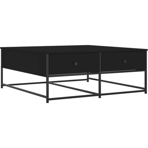 Maison Chic Klubska mizica - kavna mizica - Nizka mizica črna 100x99x40 cm inženirski les, (21753611) Slike