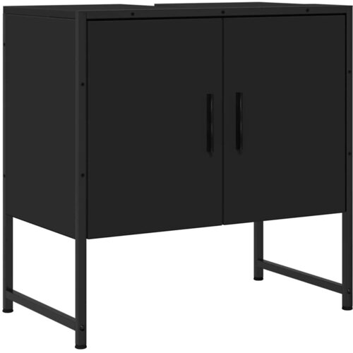 Maison Chic Omarica za umivalnik - Umivalniška omarica črna 60x33x60 cm inženirski les, (21758879) Cene