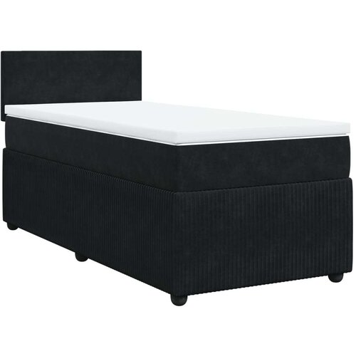 VidaXL box spring krevet s madracem crni 80 x 200 cm bar&amp;scaron;unasti Slike