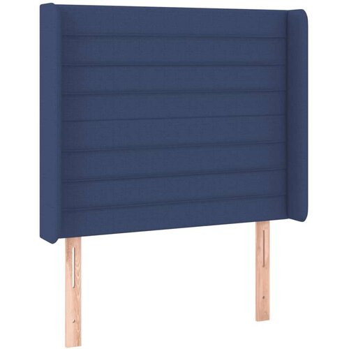 Uzglavlje plavo 103 x 16 x 118/128 cm od tkanine Slike