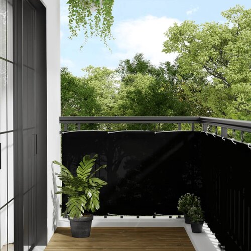 vidaXL Balkonsko platno črno 90x1000 cm 100 % poliestrski oxford Cene