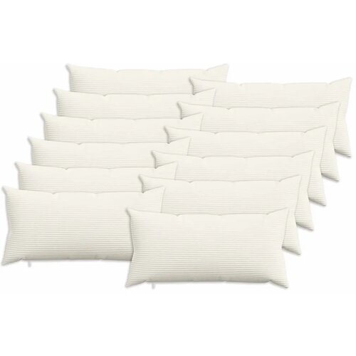  Presvlaka za jastuk 12 pcs HEERLEN Krem 40 x 80 cm Kord - Krem 40 x 80 cm 12 Cijene