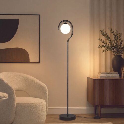 Opviq podna lampa GEDIK-20447, 1 × E27, crna Cene