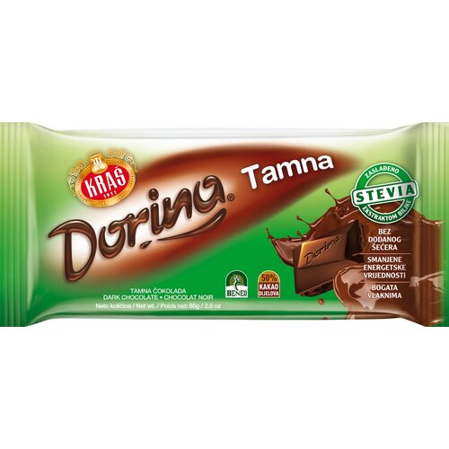Dorina čokolada kra&amp;scaron; tamna bez &amp;scaron;ećera 80g Slike