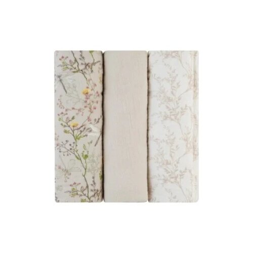 Kikka Boo Pelene od muslina set 3 pcs 75x75 Secret Garden Beige ( KKB12107 ) Slike