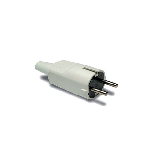  Strujni utikač 4.8mm Schuko, 2P+E, 16A/250V, bijeli Slike