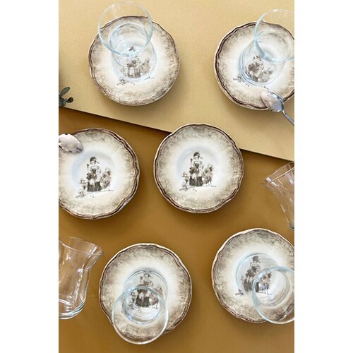 Hermia Set &amp;scaron;oljica za čaj, 12 komada, &amp;Scaron;areni Slike