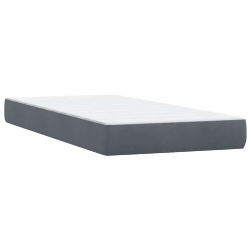 Box spring krevet s madracem tamnosivi 80 x 220 cm bar&amp;scaron;unasti Slike
