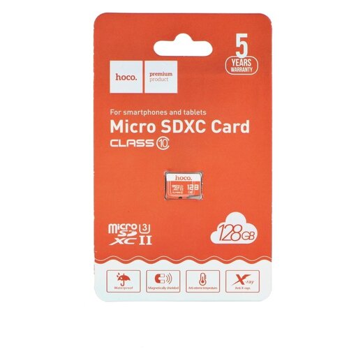 Hoco Micro SD kartica, 128GB, class 10 - MicroSD 128GB Class10 (90366), Narandžasta Cijene