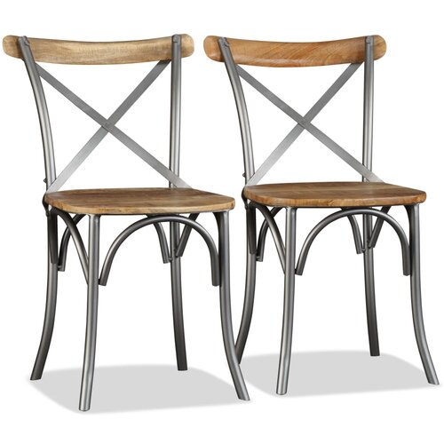 Maison Chic Jedilni stoli - Vzorci stoli 2 kosa trden mangov les A569, (22032723) Cene