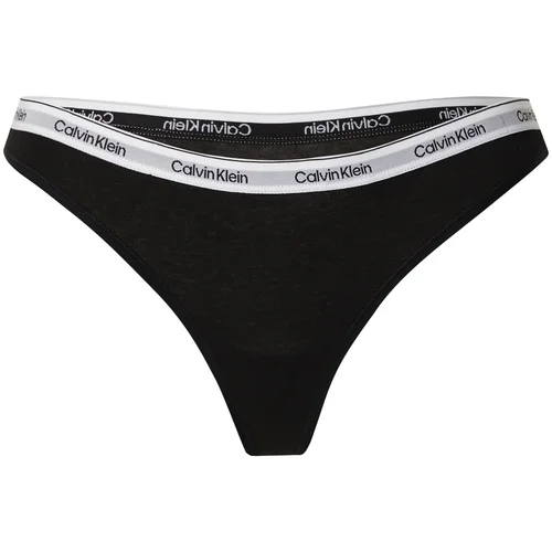 Calvin Klein Underwear Tanga gaćice crna / bijela