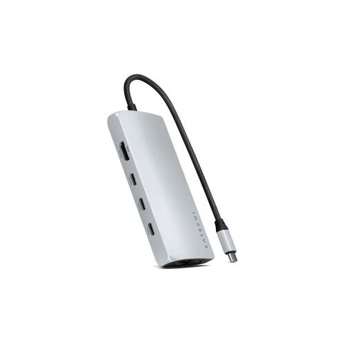 Satechi ST-P8KES laptop dock /port replicator Wired USB 3.2 Gen 1 (3.1 Gen 1) Type-C Silver Slike