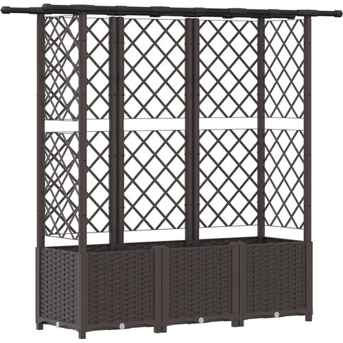 vidaXL Povišeni krevet s mrežom i krovom Smeđa 162 5 x 40 x 136 cm PP - Smeđa 162 5 x 40 x 138 cm s ravnim krovom (2 bočna mreža) Cene