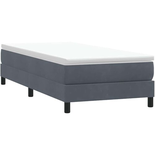 Box Spring krevet bez madraca tamno sivi 80x210 cm samt Slike