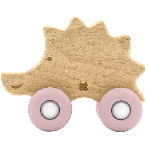 Kikka Boo drvena igračka sa silikonskom glodalicom hedgehog pink ( KKB10243 ) Cene