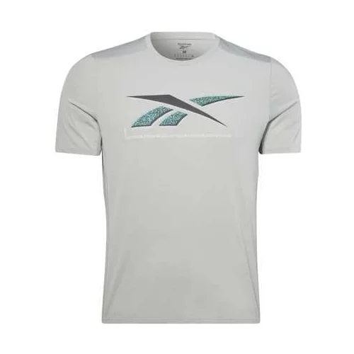Reebok Activchill Graphic Athlete Short Sleeve Shirt, Pure Grey - M, (20492134)