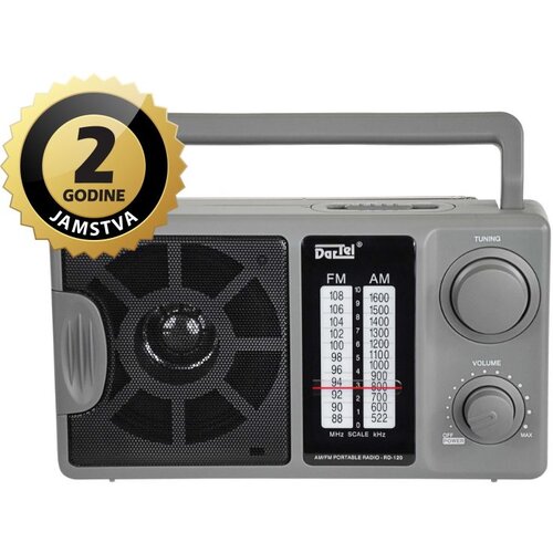Dartel radio FM, AM, analogni, AC ili klasične baterije, tamno sivi RD-120 Cene