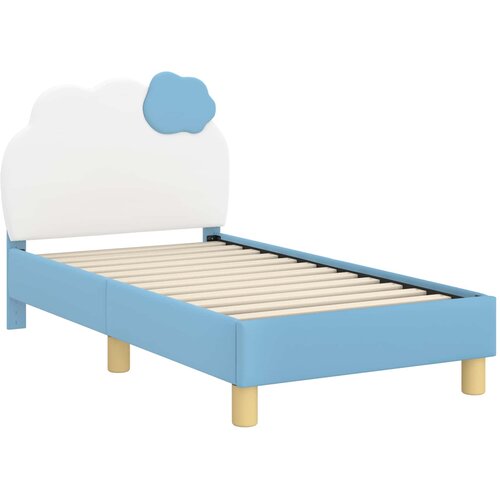  Okvir kreveta za malu djecu s naslonom Plava 70 x 140 cm PU Slike