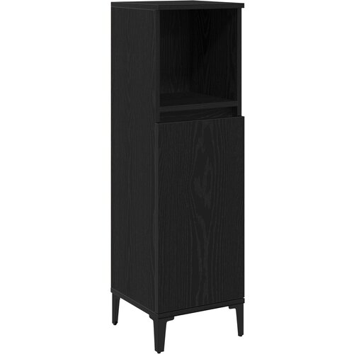 vidaXL Ormar za kupaonicu Crna Hrast 30x30x100 cm Konstruirano drvo Cijene