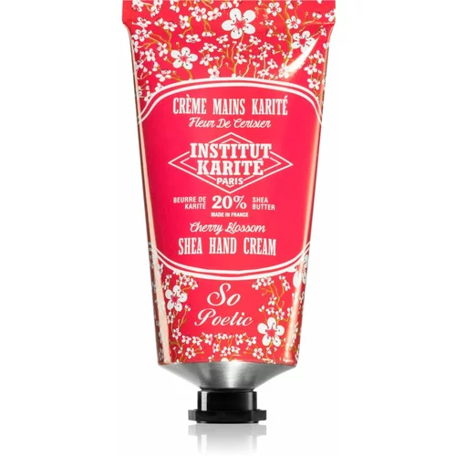 Institut Karité Paris Shea Hand Cream Cherry Blossom hidratantna krema za ruke s mirisom cvjetova trešnje 75 ml