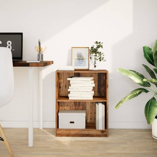  Regal za knjige boja starog drva 60x24x76 cm konstruirano drvo Slike
