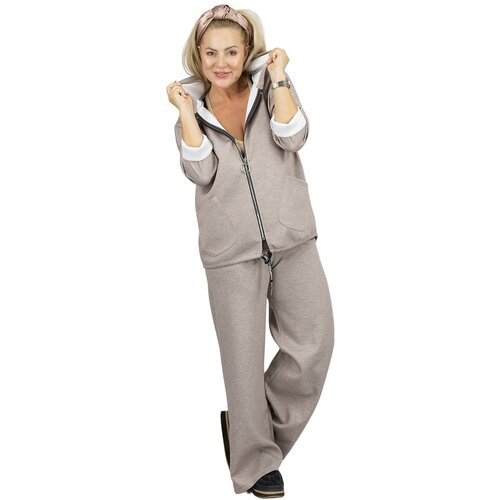 Pri Women&amp;#039;s tracksuit long unbuttoned sweatshirt + loose pants SOFT TOUCH Slike