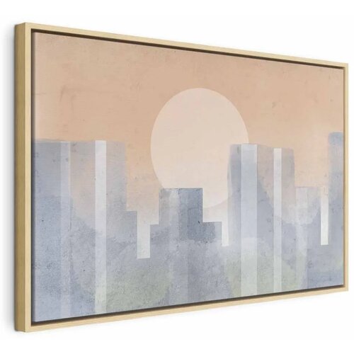  Slika - Modern City (1 Part) Wide - Second Variant 120x80 U prirodnom drvenom okviru Cene