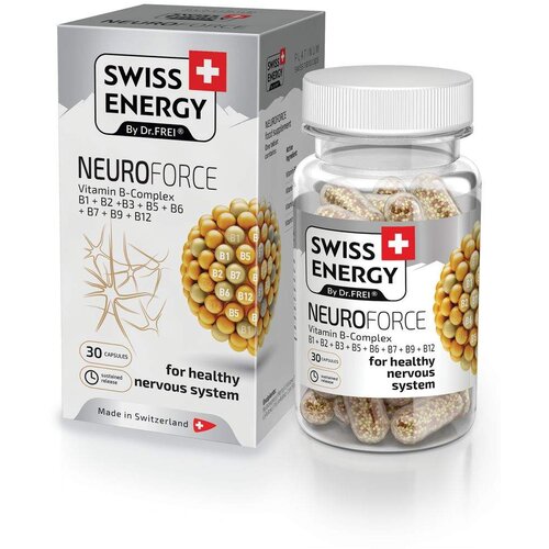 Swiss Energy Neuroforce, kapsule s podalj&amp;scaron;anim spro&amp;scaron;čanjem Slike
