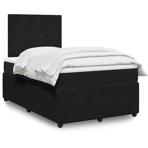  Krevet box spring s madracem crni 120 x 190 cm baršunasti Cene