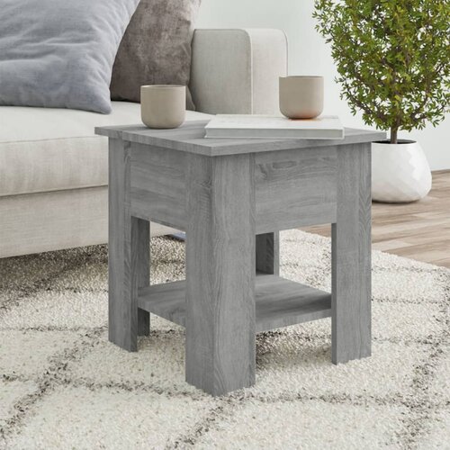 vidaXL Klubska mizica siva sonoma 40x40x42 cm konstruiran les Cene