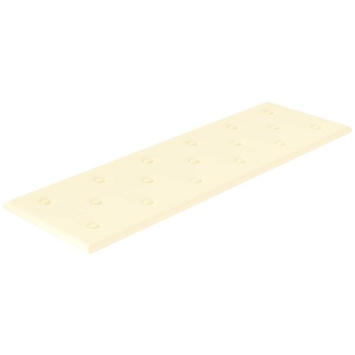  Zidna uzglavlja 12 pcs Krema 90 x 30 cm Lažna koža Slike