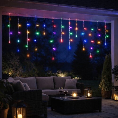 Aigostar led spolja&amp;scaron;nja novogodi&amp;scaron;nja girlanda 300 led / 8 funkcija, napajanje 3xAA, 18 x 0,6 m, IP44, vi&amp;scaron;ebojna Slike
