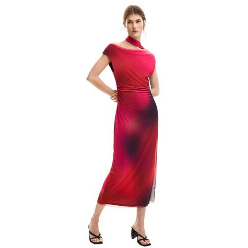 Desigual crvena midi haljina Cene