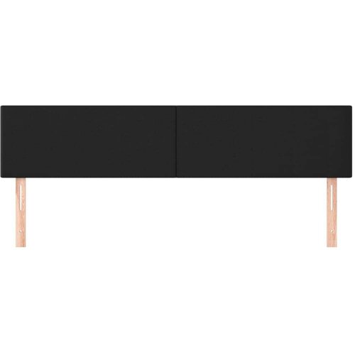  Uzglavlja 2 kom crna 100x5x78/88 cm od umjetne kože Slike