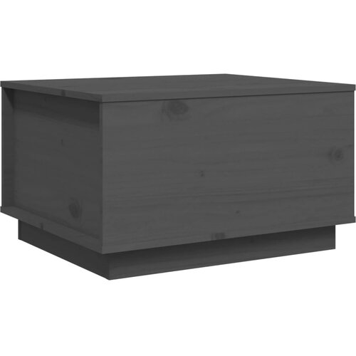Maison Chic Klubska mizica - kavna mizica - Nizka mizica siva 60x50x35 cm trdna borovina, (21753202) Slike