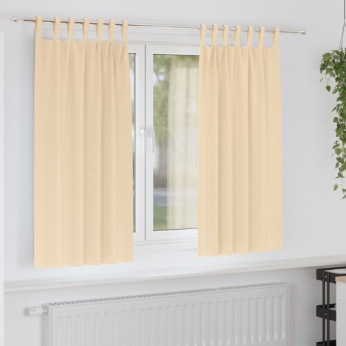 vidaXL Zavjese sa zavjesama 2 pcs Krema Poliester Cijene