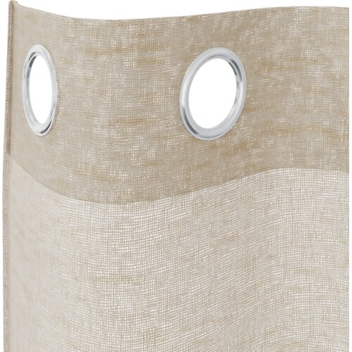 vidaXL Zavese z zavesami 2 pcs Pesek 140 x 245 cm Poliester Cene