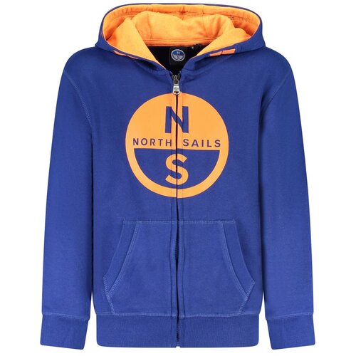 North Sails Dječja Plava Majica s Kapuljačom na Patentni Zatvarač Slike