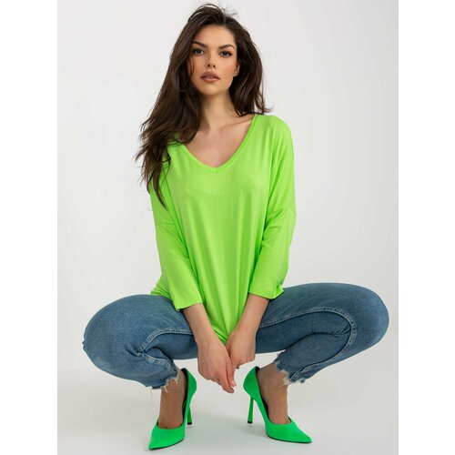Fashion Hunters Lime basic women's blouse Slike