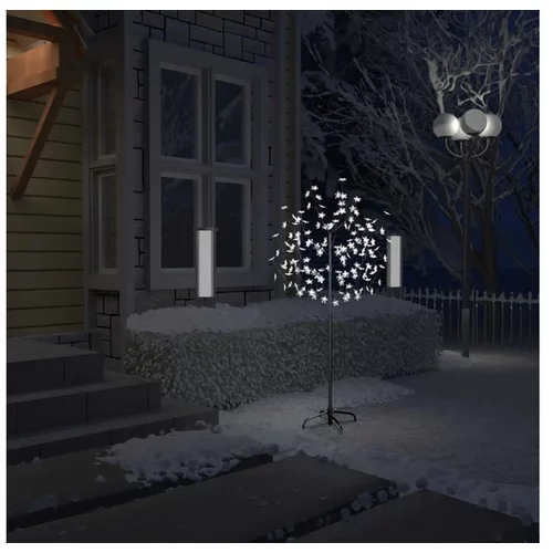  Božično drevesce s 120 LED lučkami češnjevi cvetovi 150 cm